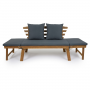 Lifa Garden 2-in-1 Houten Tuinbank en Ligbed. thumbnail
