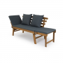 Lifa Garden 2-in-1 Houten Tuinbank en Ligbed. thumbnail