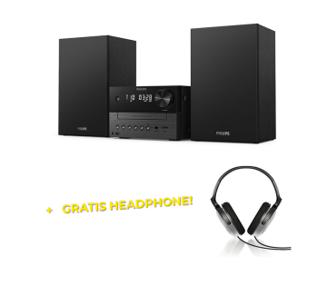 Philips TAM3505M2/10 DAB+ Microsysteem incl. GRATIS TV-hoofdtelefoon.
