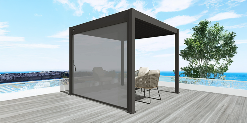 Windscherm voor Orion Terrasoverkapping met Lamellen