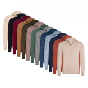 De Mario Russo Zip Pullover is verkrijgbaar in verschillende kleuren.