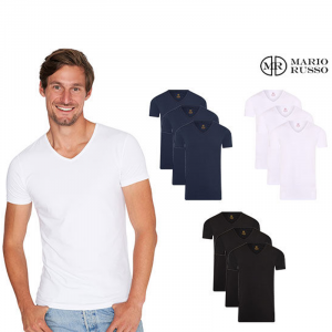 Het 3-Pack Mario Russo T-Shirts is verkrijgbaar in ronde of v-hals en in verschillende kleuren. 