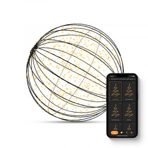 De FlinQ Smart Opvouwbare Lichtbal is te bedienen met de app.