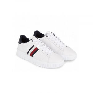 De Tommy Hilfiger Supercup Leren Sneakers in de kleur wit. 
