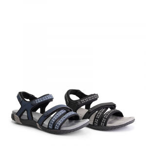 De Travelin' Dames Sandalen Leira zijn verkrijgbaar in marineblauw en zwart. 