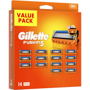 De 14 stuks Gillette Fusion5 Scheermesjes. De 14 stuks Gillette Fusion5 Scheermesjes.