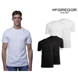 Het 4-Pack McGregor Heren T-shirts is verkrijgbaar in zwart en wit en verschillende kleuren. 
