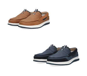 Gaastra Loafer Capo in Bruin en Navy van voren.