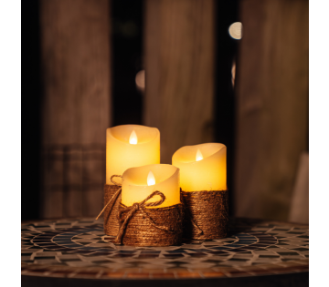 Set van 3 FlinQ Luxe LED Kaarsen Set van 3 FlinQ Luxe LED Kaarsen