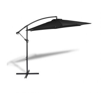 De 909 Outdoor Hangende Parasol in de kleur zwart.