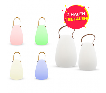 De FlinQ LED Tafellamp is verkrijgbaar in twee maten. 