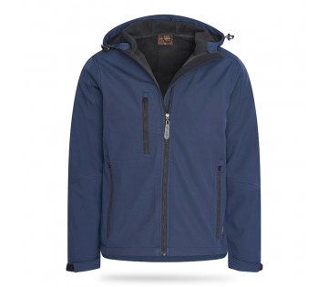 De Cappuccino Softshell Hoody in de kleur marineblauw. De Cappuccino Softshell Hoody in de kleur marineblauw.