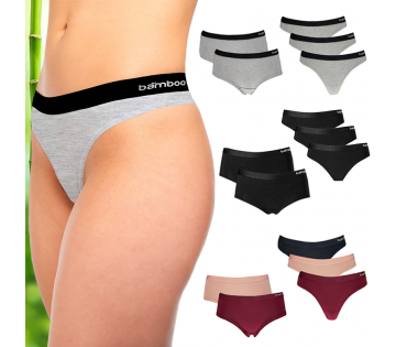 Het 2-Pack Bamboo Elements Dames Ondergoed is verkrijgbaar in meerdere kleuren.