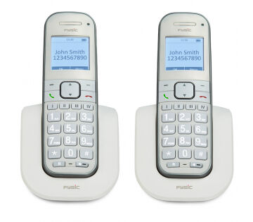 De Fysic FX-9000 Huistelefoon voor Senioren is een duo-set met 2 telefoons. 