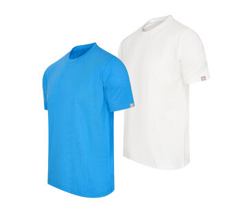 De 2-Pack Cappuccino Roma T-shirts in de kleur wit/blauw. De 2-Pack Cappuccino Roma T-shirts in de kleur wit/blauw.