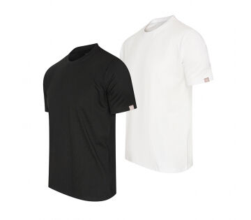 De 2-Pack Cappuccino Roma T-shirts in de kleur wit/zwart. De 2-Pack Cappuccino Roma T-shirts in de kleur wit/zwart.