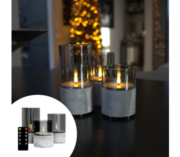 FlinQ Oplaadbare LED Kaarsen met Steenlook FlinQ Oplaadbare LED Kaarsen met Steenlook