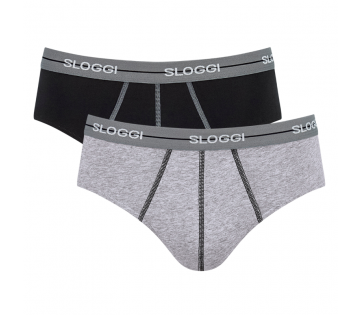 2-Pack Sloggi Men Start Herenondergoed-Midi- combi zwart 2-Pack Sloggi Men Start Herenondergoed-Midi- combi zwart