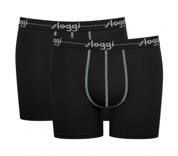 2-Pack Sloggi Men Start Herenondergoed-Short-Zwart 2-Pack Sloggi Men Start Herenondergoed-Short-Zwart
