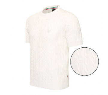 Cappuccino Gebreid T-shirt Loreto-Gebroken Wit-XL Cappuccino Gebreid T-shirt Loreto-Gebroken Wit-XL