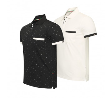 2-Pack Cappuccino Polo's Todi-Zwart-M 2-Pack Cappuccino Polo's Todi-Zwart-M