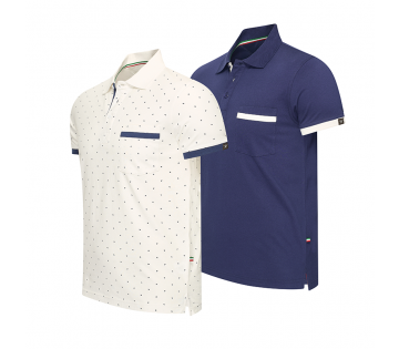 2-Pack Cappuccino Polo's Todi-Gebroken Wit-XXL 2-Pack Cappuccino Polo's Todi-Gebroken Wit-XXL