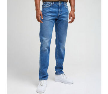De voorzijde van de Lee Jeans Daren Indigo Vintage. 