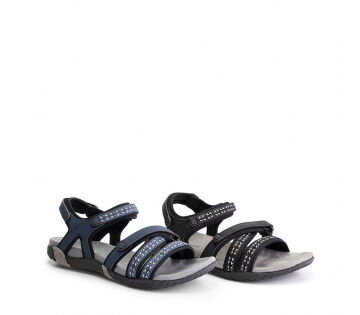 De Travelin' Dames Sandalen Leira zijn verkrijgbaar in marineblauw en zwart. 
