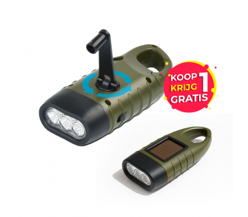 De 1 + 1 GRATIS! FlinQ Solar Survival Zaklampen. De 1 + 1 GRATIS! FlinQ Solar Survival Zaklampen.