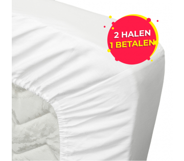 Ten Cate Katoenen Hoeslaken in wit.