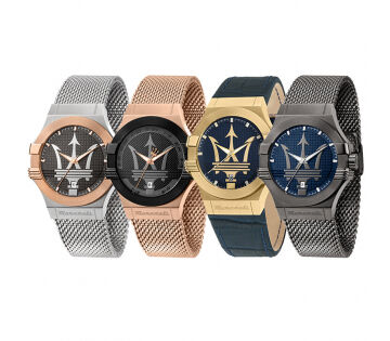Het stijlvolle Maserati Herenhorloge Potenza is verkrijgbaar in 4 verschillende kleuren. 