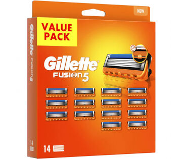 De 14 stuks Gillette Fusion5 Scheermesjes. De 14 stuks Gillette Fusion5 Scheermesjes.