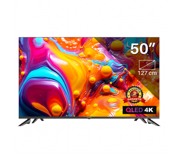 TeeView TV50QQG-EU 50 inch 4K QLED TV met functies.