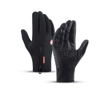 Water- en Winddichte Handschoenen in de kleur zwart. 