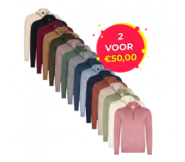 De Mario Russo Half Zip Pullover is verkrijgbaar in verschillende kleuren.