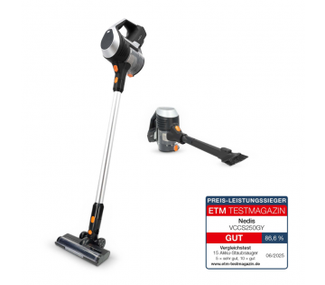 De Nedis Draadloze 2-in-1 Steelstofzuiger. De Nedis Draadloze 2-in-1 Steelstofzuiger.