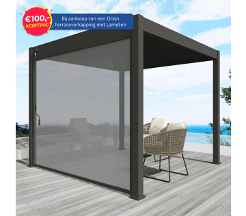 Windscherm voor Orion Terrasoverkapping met Lamellen