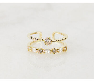 Ring Flora in het goud.