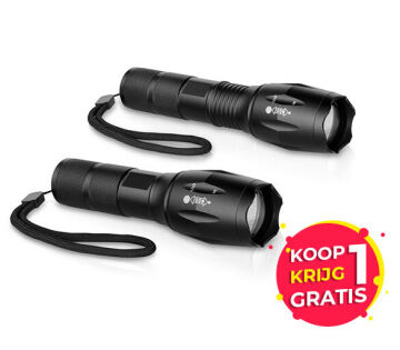 Militaire Zaklamp 1+1 GRATIS Militaire Zaklamp 1+1 GRATIS