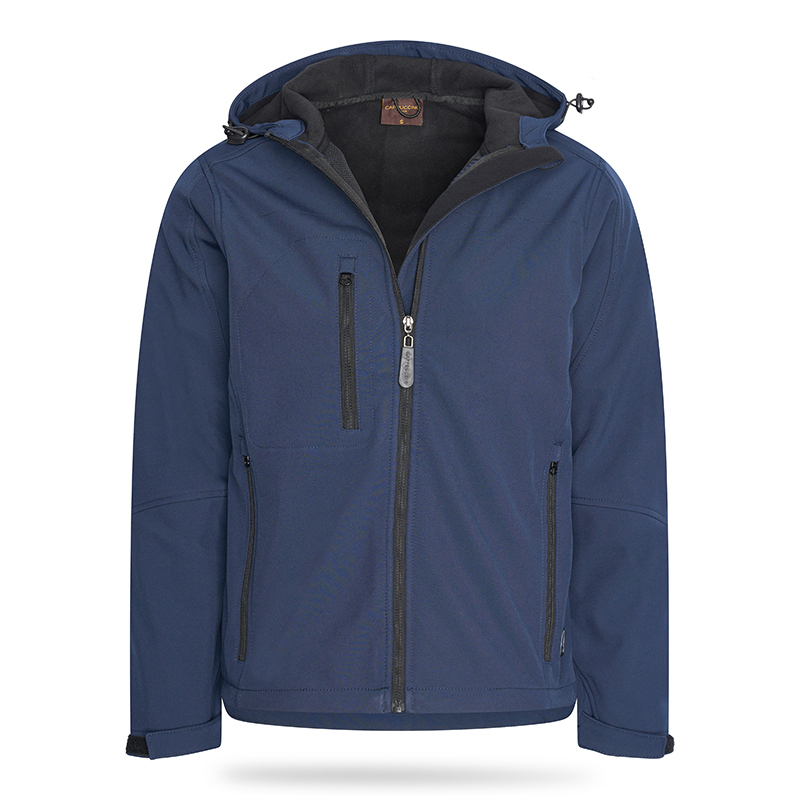 De Cappuccino Softshell Hoody in de kleur marineblauw. De Cappuccino Softshell Hoody in de kleur marineblauw.