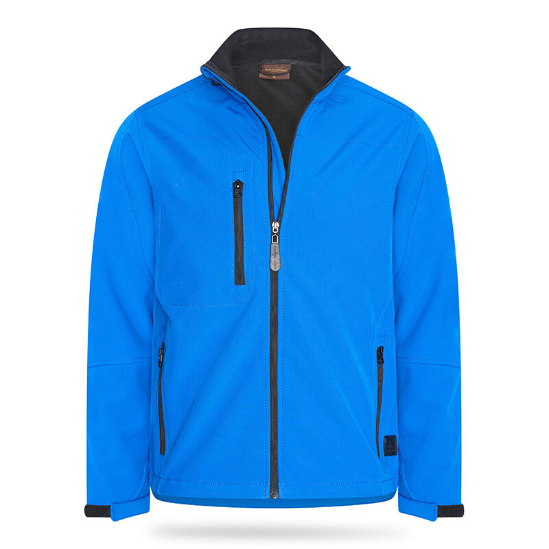 De Cappuccino Emilio Softshell Jas in de kleur blauw. De Cappuccino Emilio Softshell Jas in de kleur blauw.
