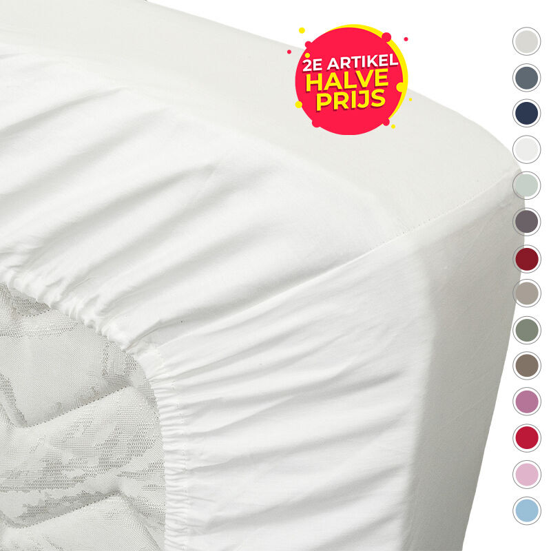 De Ten Cate Katoen Satijnen Hoeslaken zijn verkrijgbaar in 14 verschillende kleuren. 