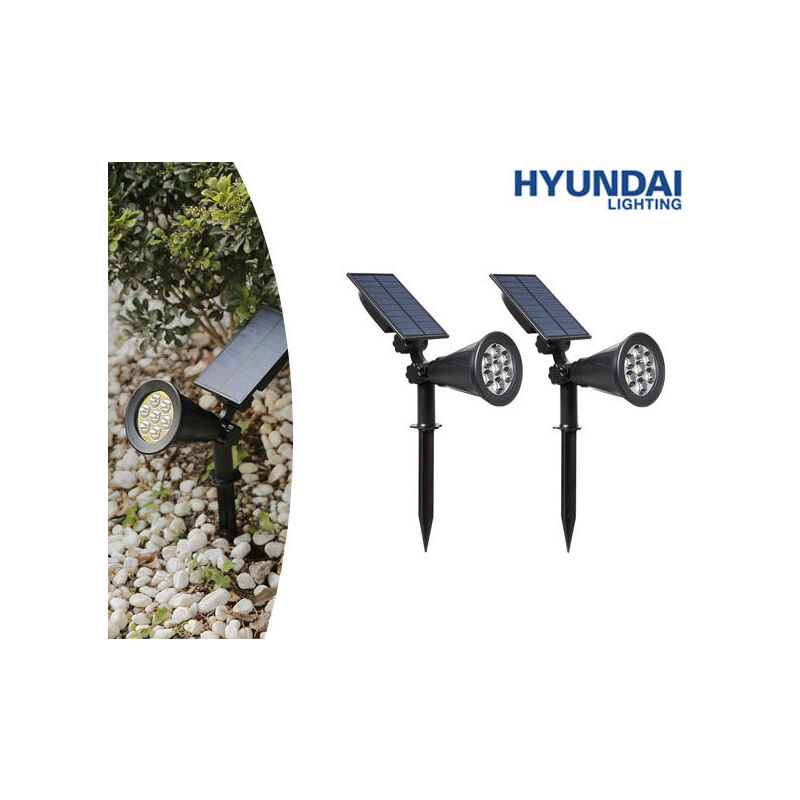 2-Pack Hyundai Prikspot Verlichting op Zonne-Energie