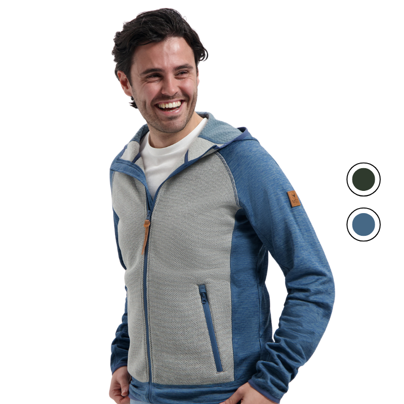 MGO Cardigan Cody in groen en blauw