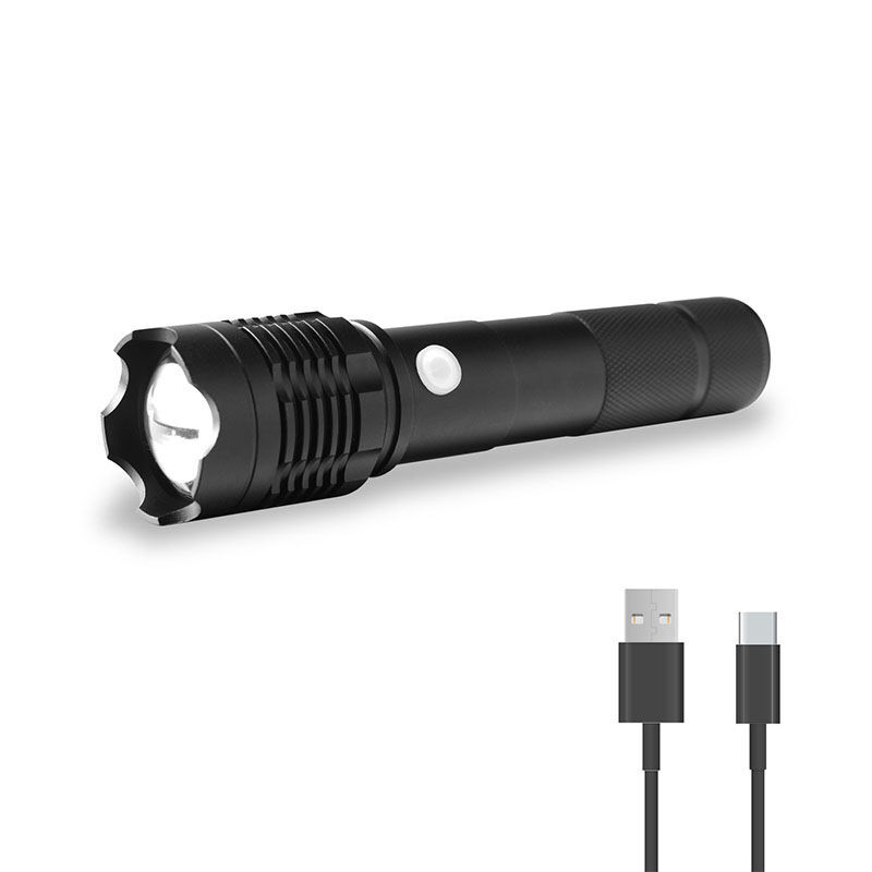 De FlinQ Oplaadbare LED Zaklamp. De FlinQ Oplaadbare LED Zaklamp.
