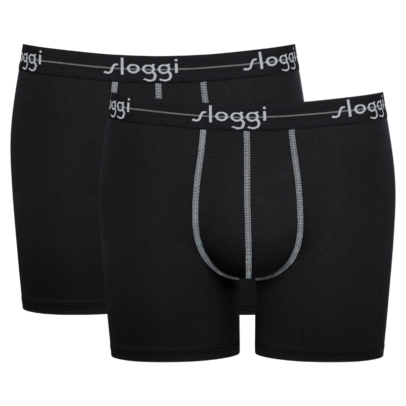 2-Pack Sloggi Men Start Herenondergoed-Short-Zwart 2-Pack Sloggi Men Start Herenondergoed-Short-Zwart