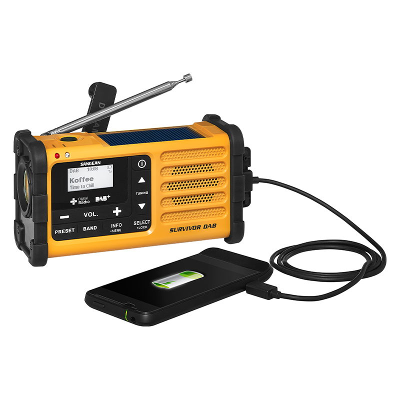 De Sangean MMR-88 DAB+/FM Noodradio.