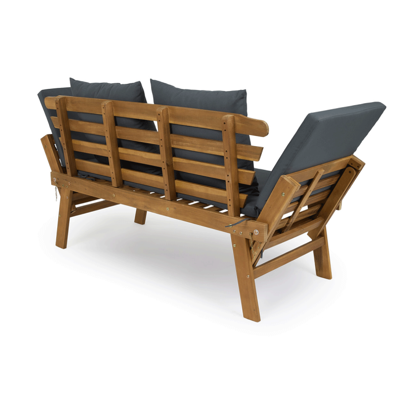 Lifa Garden 2-in-1 Houten Tuinbank en Ligbed.