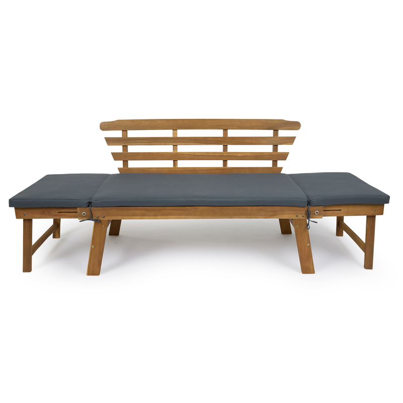 Lifa Garden 2-in-1 Houten Tuinbank en Ligbed.