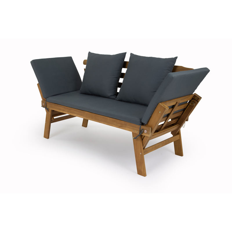 Lifa Garden 2-in-1 Houten Tuinbank en Ligbed.